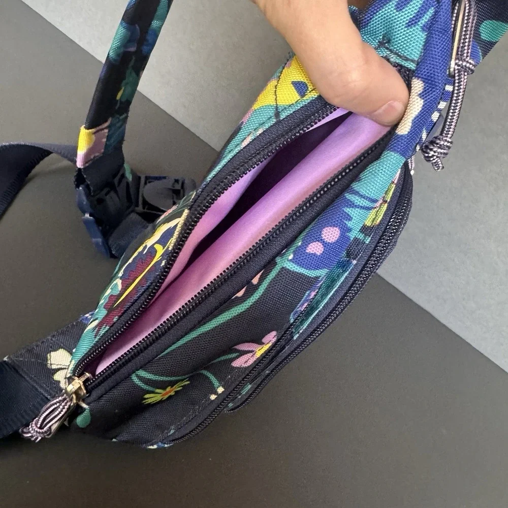 Vera Bradley Crossbody Single Strap Sling Back Bag ~ Floral Accents